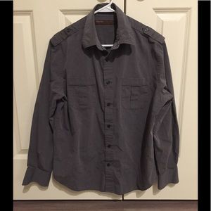 Perry Ellis grey button down